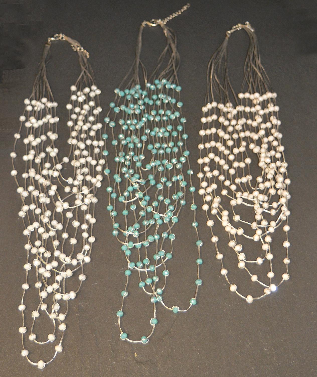 Multi Strand Facet Bead Necklace