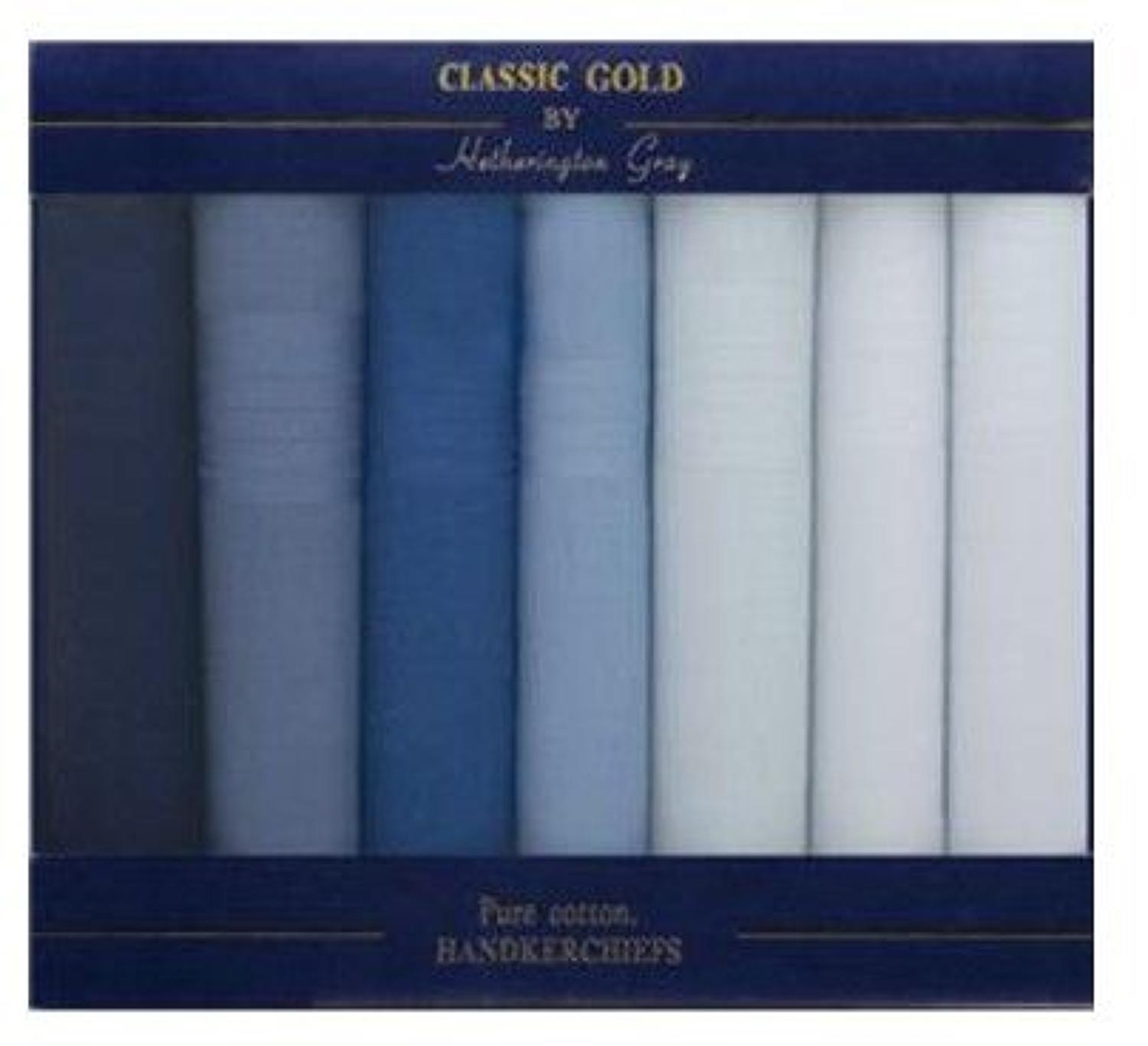 Mens 7 Pack Dyed and White Satin Handkerchiefs