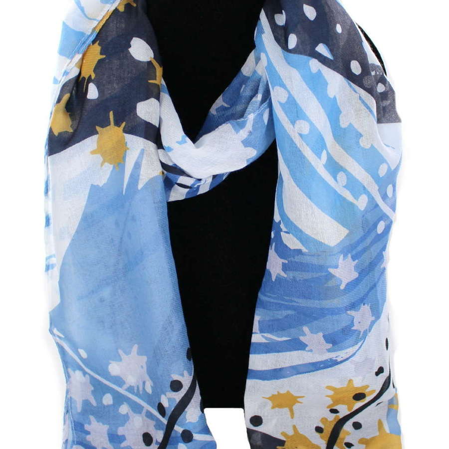 Abstract recycled Polyester scarf