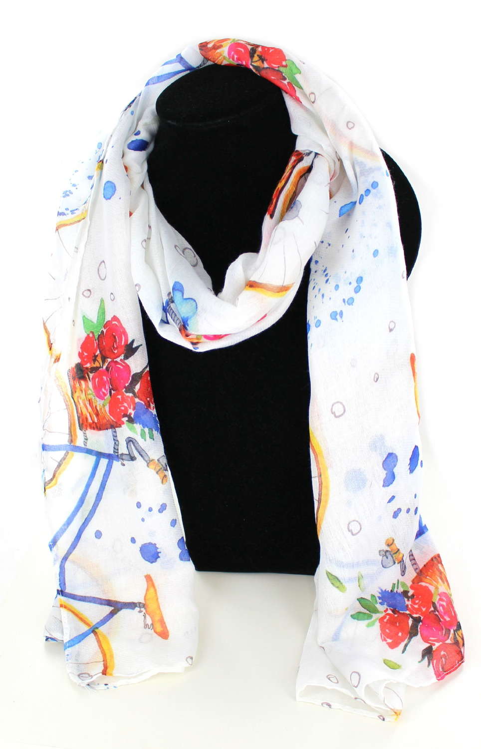 Scenic print recycled Polyester scarf.