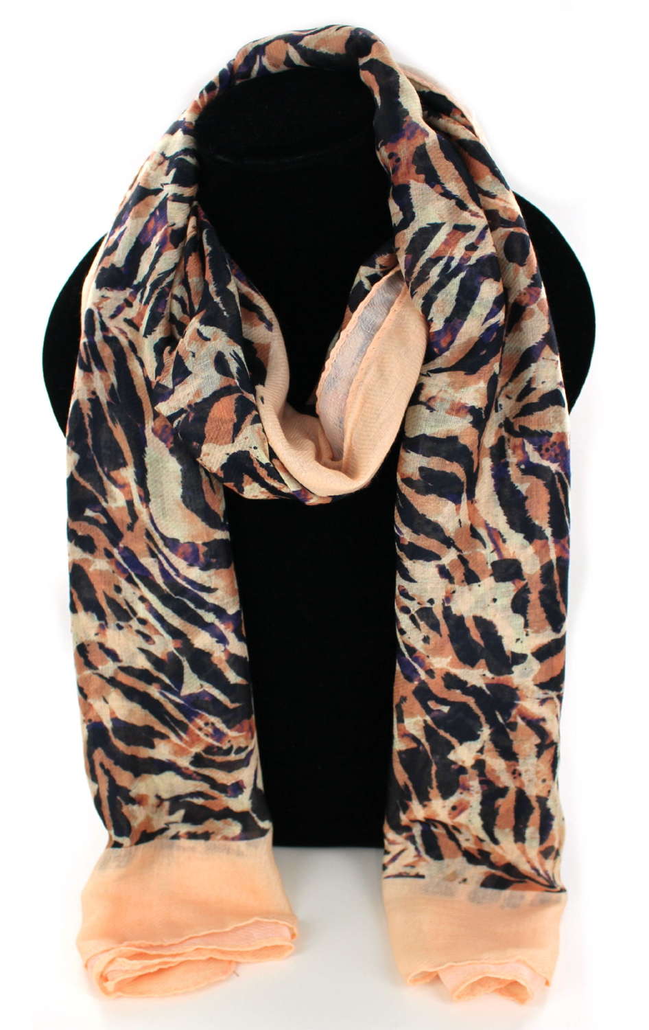 Animal print recycled Polyester scarf.