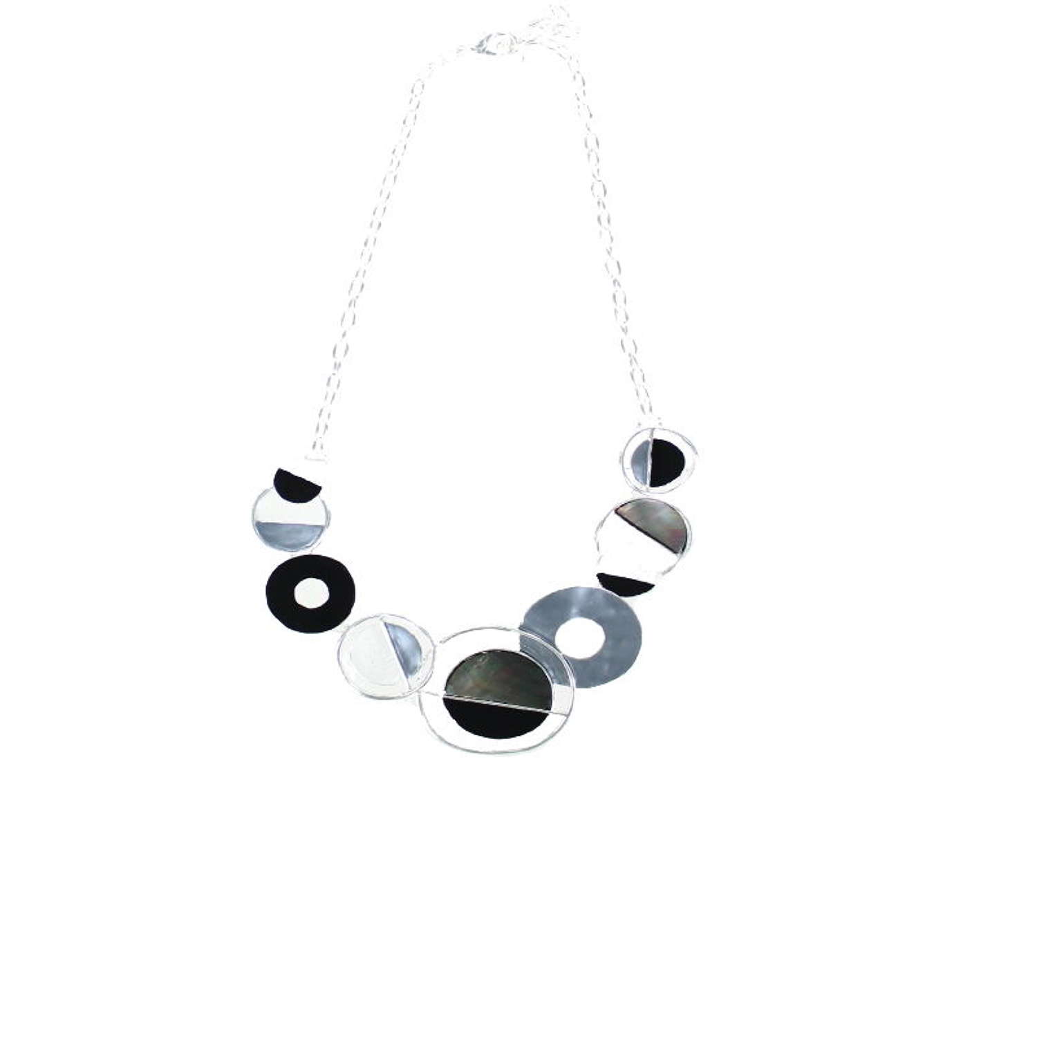 Abalone multi disc necklace.