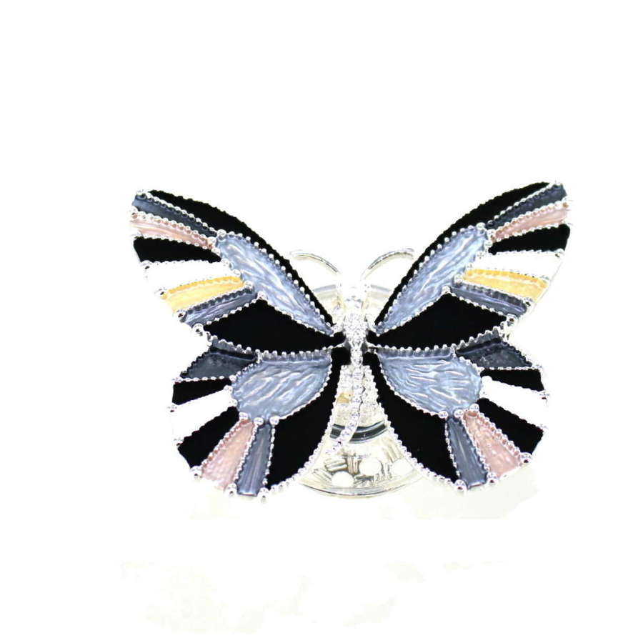 Magnetic butterfly shape enamel magnetic brooch.