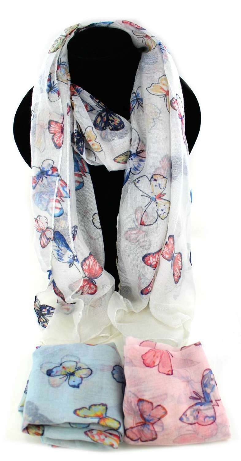 Butterfly print scarf.