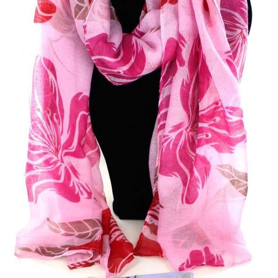 Tropical floral design scarf