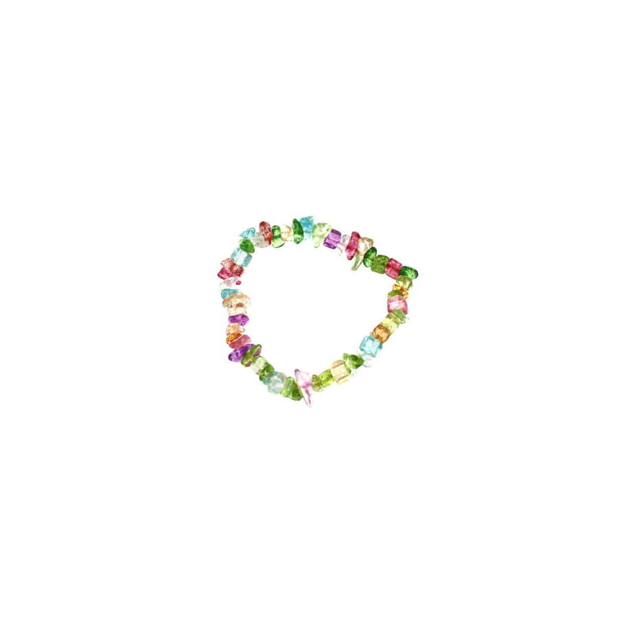 Multicoloured stone chip gemstone bracelet.